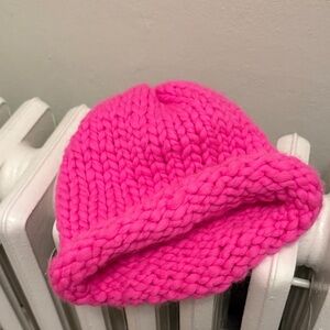 Cozy Pink Knit Beanie